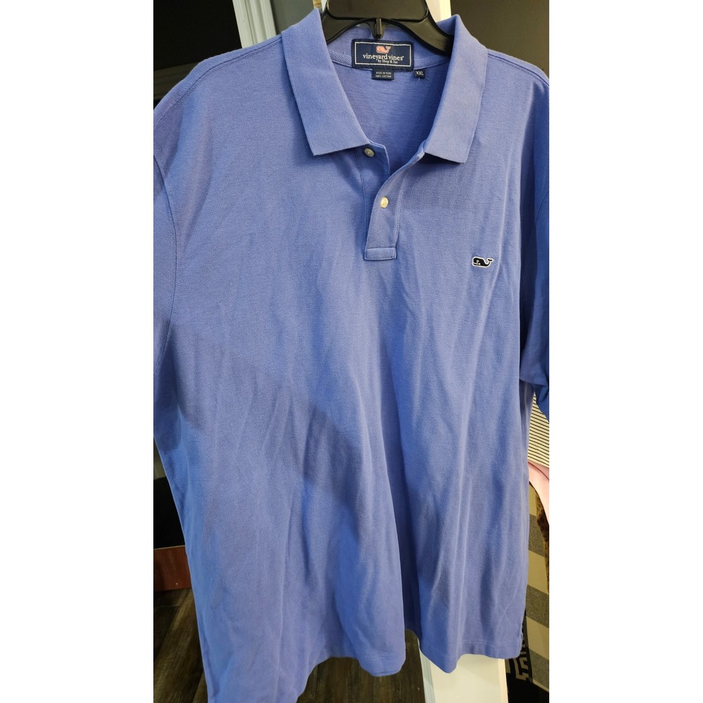 NWT Blokecore Vineyard Vines Mens Classic Pique Polo Shirt Indigo Bluesi sz XXL